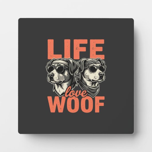 Levensliefde Woef Hond Liefhebber Fotoplaat (Voorkant)