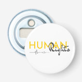 Levenslijn van de mensenrechten button flesopener (Voorkant)