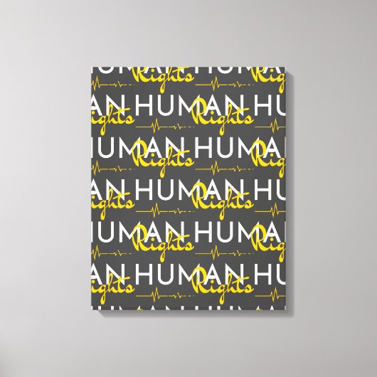 Levenslijn van de mensenrechten canvas afdruk (Voorkant)