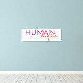 Levenslijn van de mensenrechten canvas afdruk (Insitu (Houten vloer))