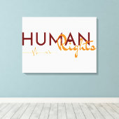 Levenslijn van de mensenrechten canvas afdruk (Insitu (Houten vloer))