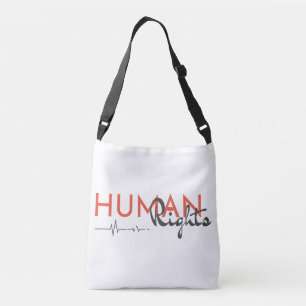 Levenslijn van de mensenrechten crossbody tas