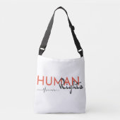 Levenslijn van de mensenrechten crossbody tas (Voorkant)