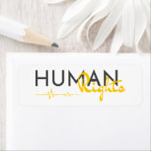 Levenslijn van de mensenrechten etiket (Insitu)