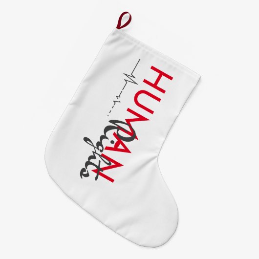 Levenslijn van de mensenrechten grote kerstsok (Voorkant (Hangend))