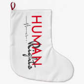 Levenslijn van de mensenrechten grote kerstsok (Voorkant)