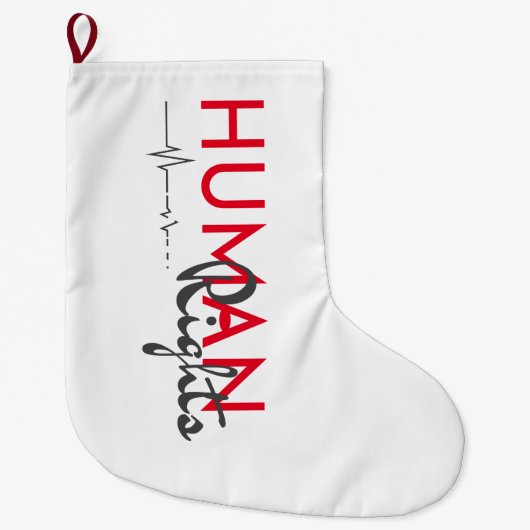 Levenslijn van de mensenrechten grote kerstsok (Voorkant)