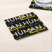 Levenslijn van de mensenrechten kartonnen onderzetters (Schuin)