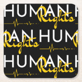 Levenslijn van de mensenrechten kartonnen onderzetters (Voorkant)