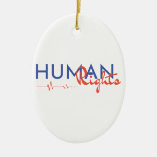 Levenslijn van de mensenrechten keramisch ornament