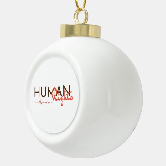 Levenslijn van de mensenrechten keramische bal ornament (Rechts)