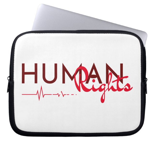Levenslijn van de mensenrechten laptop sleeve (Voorkant)