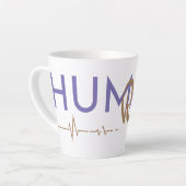 Levenslijn van de mensenrechten latte mok (Linkerhoek)