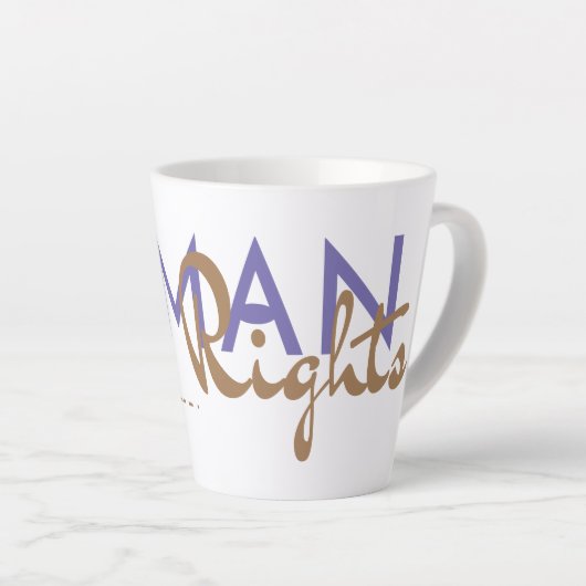 Levenslijn van de mensenrechten latte mok (Rechterhoek)