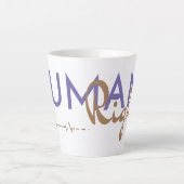 Levenslijn van de mensenrechten latte mok (Voorkant)