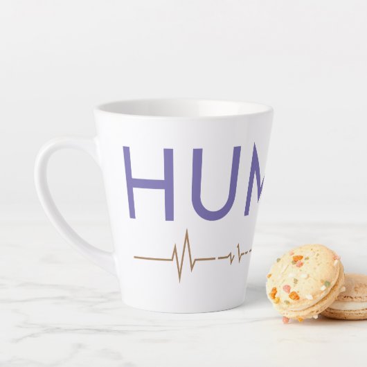 Levenslijn van de mensenrechten latte mok (In situ)