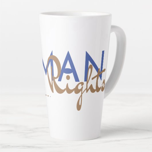 Levenslijn van de mensenrechten latte mok (Rechterhoek)