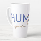 Levenslijn van de mensenrechten latte mok (Linkerhoek)