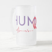 Levenslijn van de mensenrechten matglas bierpul (Voorkant links)