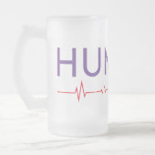 Levenslijn van de mensenrechten matglas bierpul (Links)