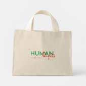 Levenslijn van de mensenrechten mini tote bag (Achterkant)