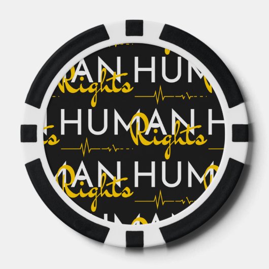 Levenslijn van de mensenrechten poker chips (Voorkant)