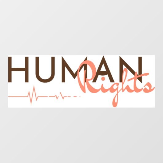 Levenslijn van de mensenrechten raamsticker (Vel)