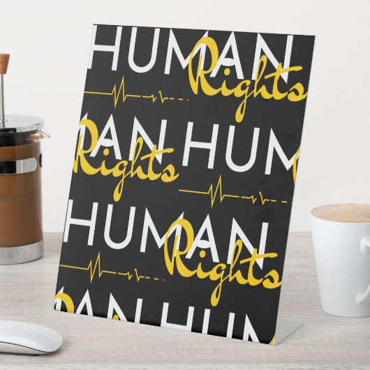 Levenslijn van de mensenrechten reclamebord met voetstuk (Insitu)