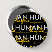 Levenslijn van de mensenrechten ronde button 4,0 cm (Voorkant /achterkant)
