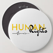 Levenslijn van de mensenrechten ronde button 6,0 cm (Voorkant /achterkant)