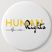 Levenslijn van de mensenrechten ronde button 6,0 cm (Voorkant)