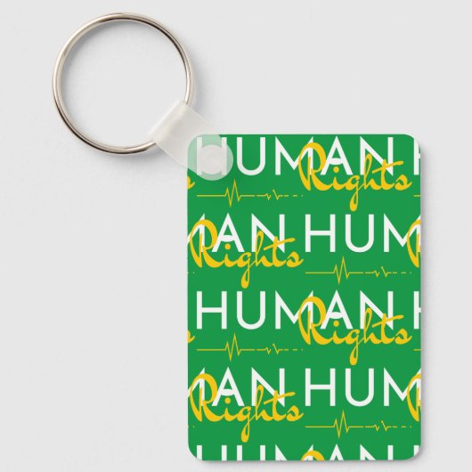 Levenslijn van de mensenrechten sleutelhanger (Voorkant)