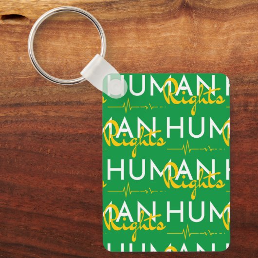 Levenslijn van de mensenrechten sleutelhanger (Voorkant)