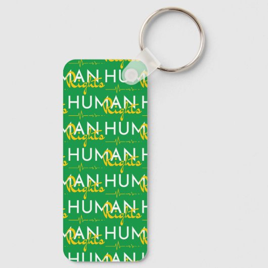 Levenslijn van de mensenrechten sleutelhanger (Achterkant)