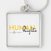 Levenslijn van de mensenrechten sleutelhanger (Voorkant)