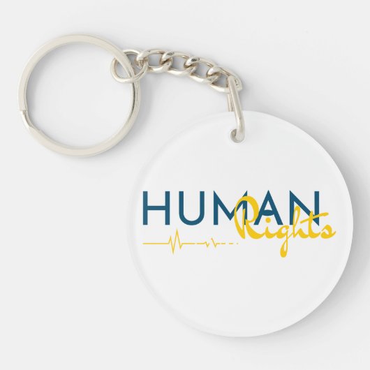 Levenslijn van de mensenrechten sleutelhanger (Voorkant)