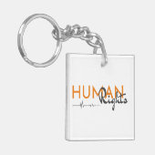 Levenslijn van de mensenrechten sleutelhanger (Voorkant Links)