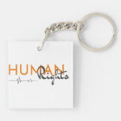 Levenslijn van de mensenrechten sleutelhanger (Achterkant)