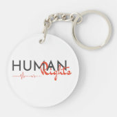 Levenslijn van de mensenrechten sleutelhanger (Achterkant)