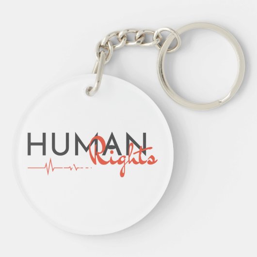 Levenslijn van de mensenrechten sleutelhanger (Achterkant)