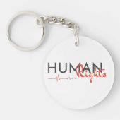 Levenslijn van de mensenrechten sleutelhanger (Voorkant)