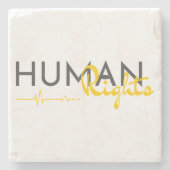 Levenslijn van de mensenrechten stenen onderzetter (Voorkant)