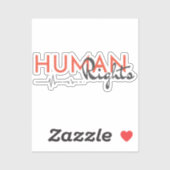 Levenslijn van de mensenrechten sticker (Vel)
