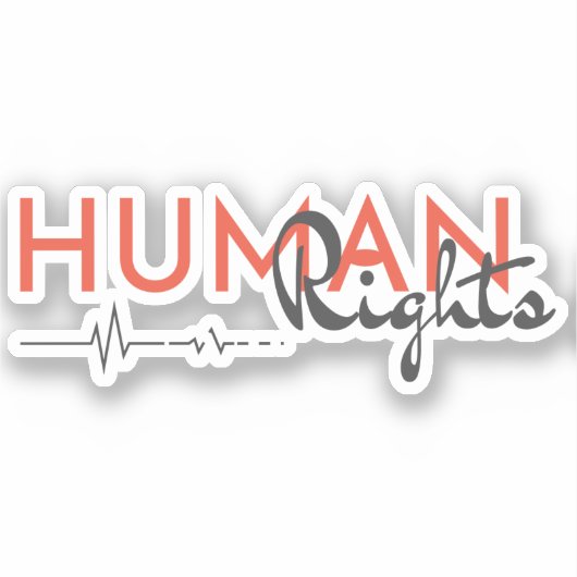 Levenslijn van de mensenrechten sticker (Voorkant)