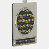 Levenslijn van de mensenrechten verzilverd banner ornament (Rechts)