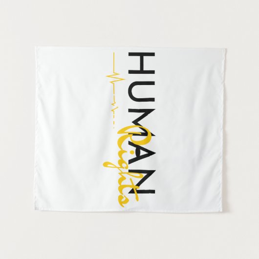 Levenslijn van de mensenrechten wandkleed (Voorkant (horizontaal))