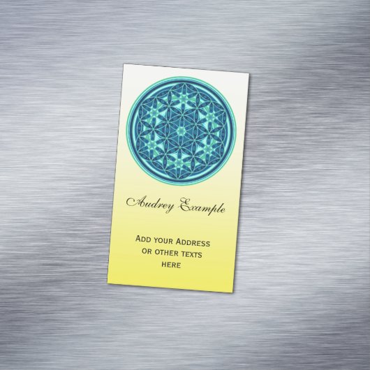 Levensloop / Blume des lebens - Button I Visitekaartje Magneet (Voorbeeld)