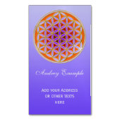 Levensloop / Blume des lebens - Button IV Magnetisch Visitekaartje (Voorkant Verticaal)