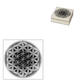 Levensloop / Blume des lebens - Button IV Rubberstempel (Gestempeld)