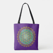 Levensloop / Blume des lebens - Button V Tote Bag (Achterkant)